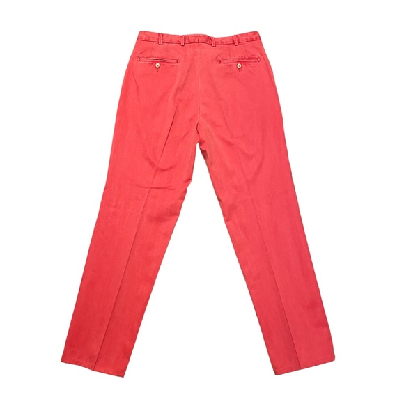 Peter Millar Pima Cotton 4 Pocket Flat Front Chino Pants‎ Salmon Pink Size 34 - Picture 2 of 6